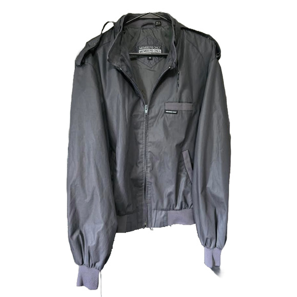 VTG Members Only Full Zip Bomber Jacket Dark Grey Mens Adult SZ 44 28593 - Picture 1 of 3